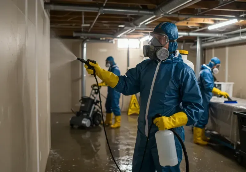 Basement Sanitization and Antimicrobial Treatment process in Anderson, MO