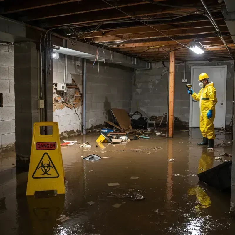 Flooded Basement Electrical Hazard in Anderson, MO Property