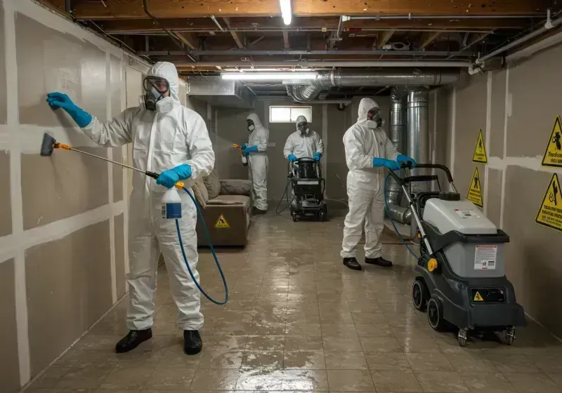 Basement Moisture Removal and Structural Drying process in Anderson, MO